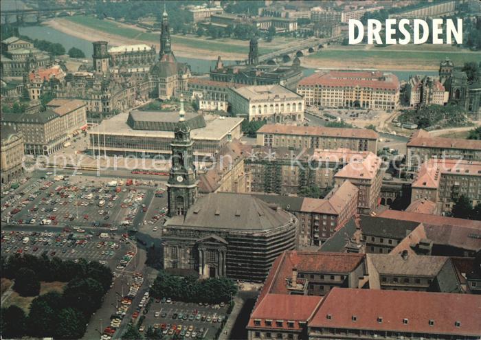 DRESDEN Elbe Altstadtkern Fliegeraufnahme