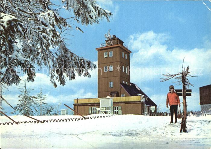 Oberwiesenthal Erzgebirge Wetterstation auf dem Fichtelberg