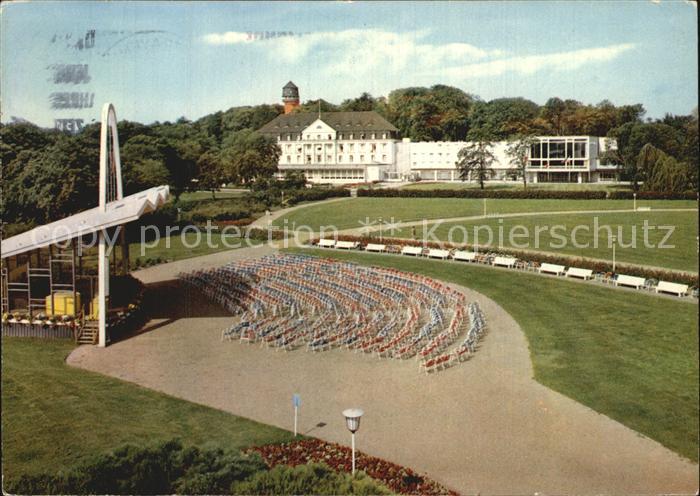 Travemuende Ostseebad Musikpavillon mit Kurhaus und Kursaal