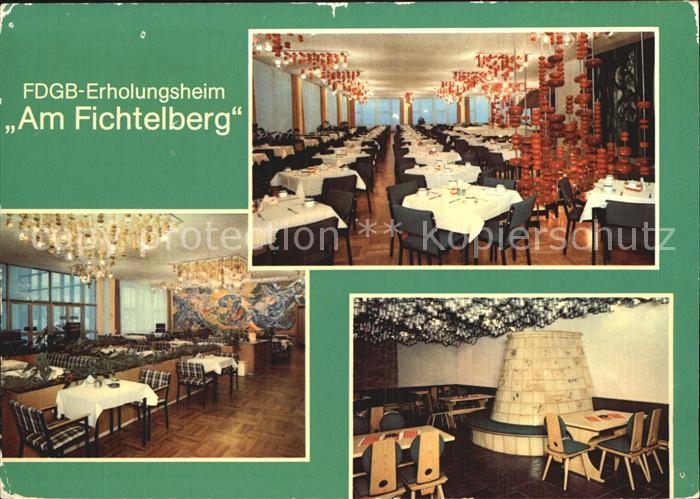 Oberwiesenthal Erzgebirge FDGB Erholungsheim am Fichtelberg Speisesaal Urlauberc