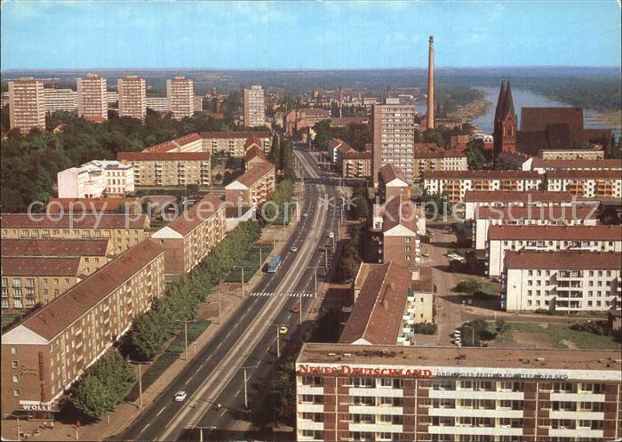 Frankfurt Oder Stadtblick mit Karl Marx Strasse