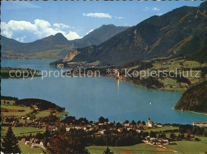 Wolfgangsee mit Strobl St Wolfgang und St Gilgen