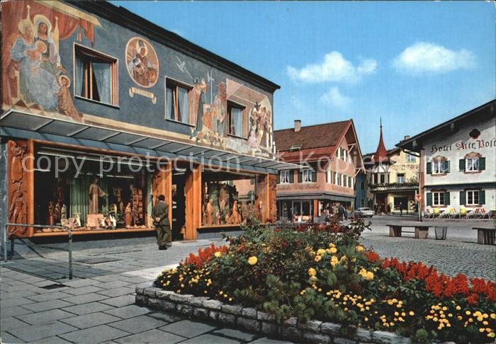 OBERAMMERGAU Bayern Buntes Haus und Hotel Alte Post