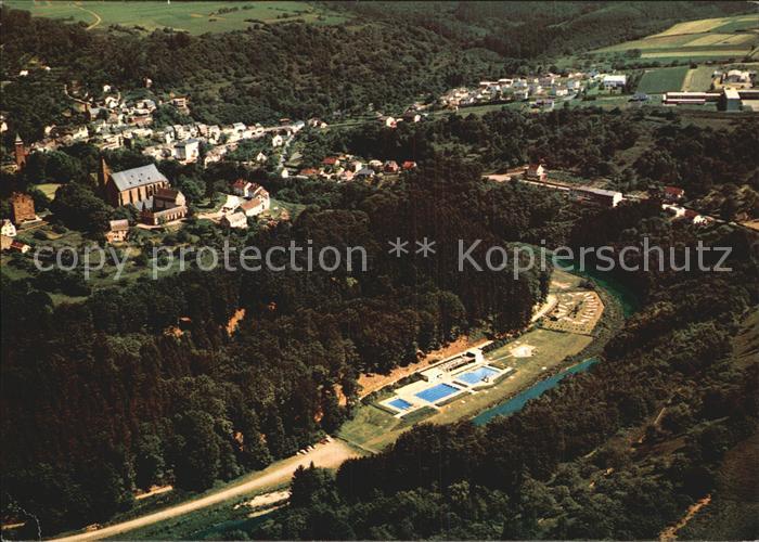 Kyllburg Rheinland-Pfalz Stiftsberg Schwimmbad Fliegeraufnahme