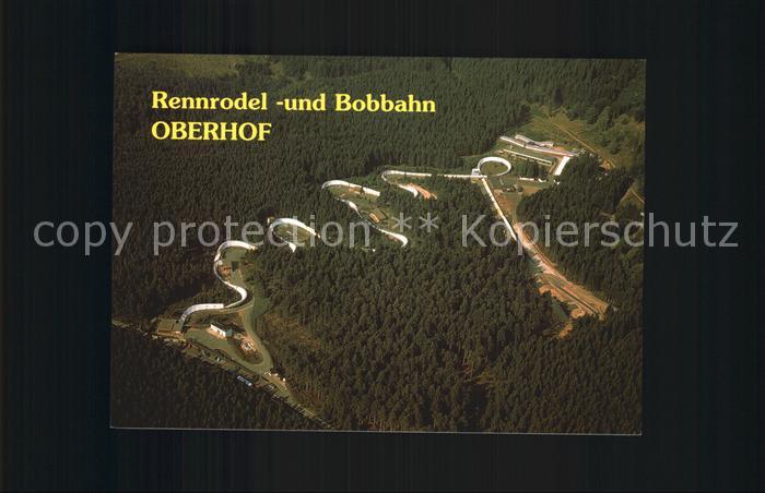 Oberhof Thueringen Rennrodel und Bobbahn Fliegeraufnahme