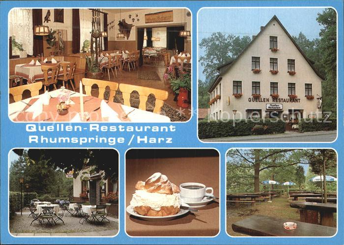 Rhumspringe Quellen Restaurant Gastraum Terrasse Fruehstueck Garten