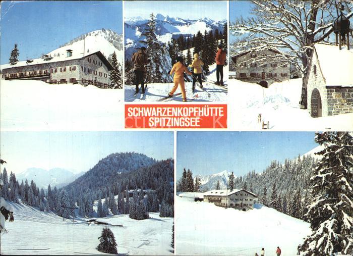 Spitzingsee Schwarzkopfhuette Skipiste Kapelle Panorama