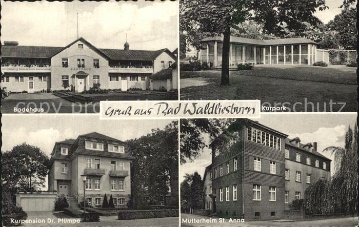 Bad Waldliesborn Badehaus Kurpark Kurpension Dr Pluempe Muetterheim St Anna