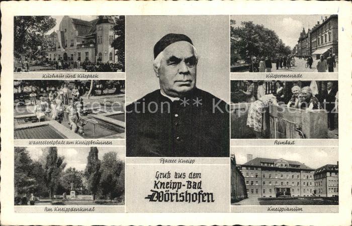 Bad Woerishofen Kurhaus Kurpark Wassertretplatz Kneippdenkmal Pfarrer Kneipp Kur