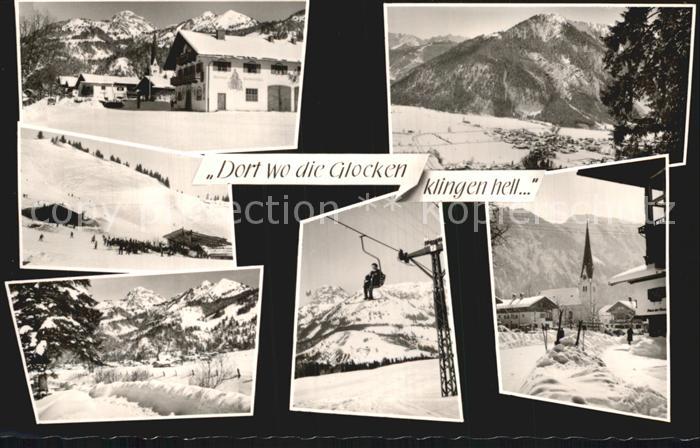 Bayrischzell Teilansichten Panorama Sessellift Kirche