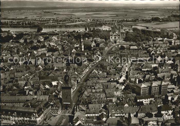 Speyer Rhein Fliegeraufnahme