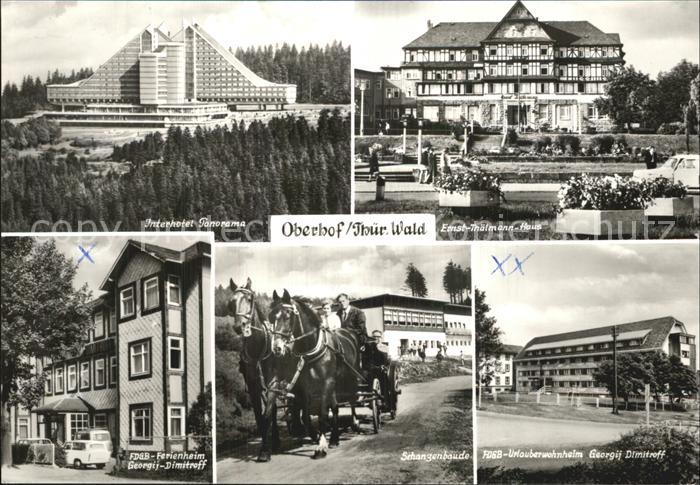 Oberhof Thueringen Interhotel Panorama Thaelmann Haus FDGB Ferienheim Georgii Di