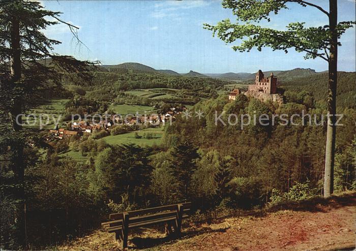 Erlenbach Bad Bergzabern Panorama mit Ritterburg Berwartstein
