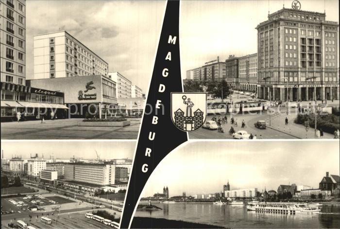 MAGDEBURG CITY Karl Marx Str Wilh Pieck Allee Interhotel International Elbepart