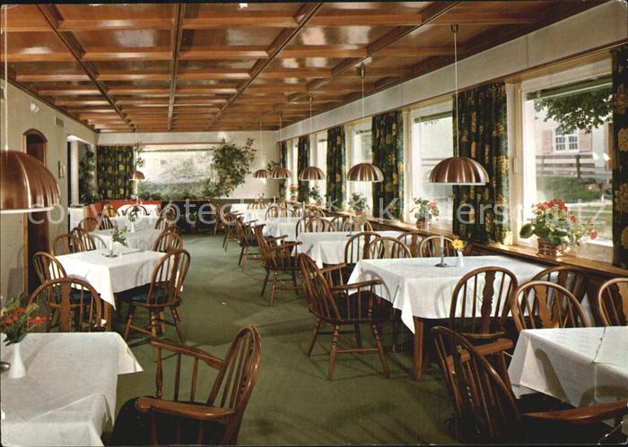 Oberstaufen Oberallgaeu Bayern Kurhotel Hirsch Gastraum