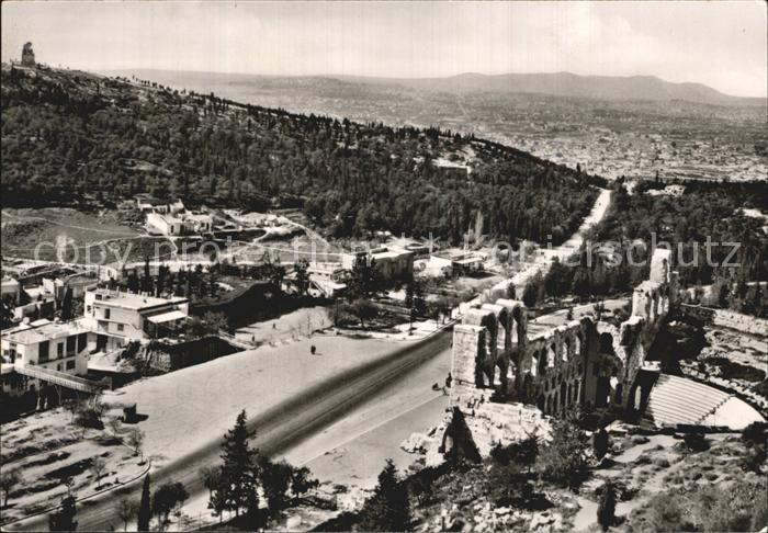 Athens Athen The Odeum of Herodes Atticus on the Monument of Philopappos