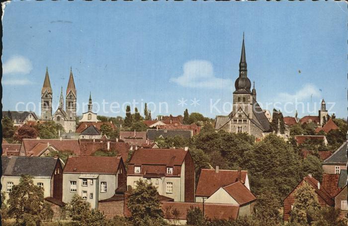 Werl Westfalen Teilansicht mit Kirchen