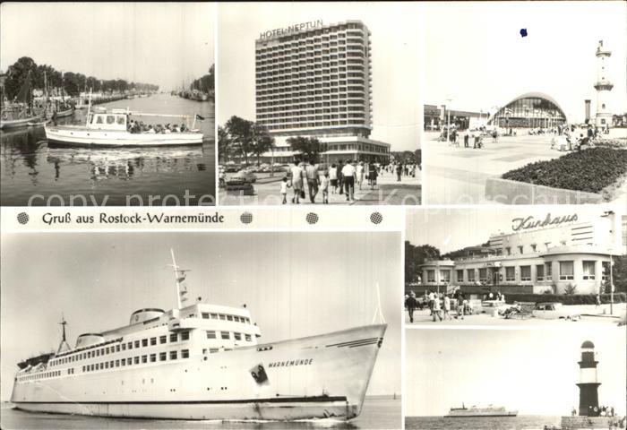 Rostock-Warnemuende Hotel Neptun Teepott Kurhaus MS Warnemuende Leuchtturm