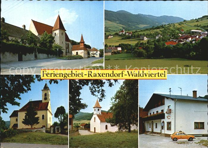 Raxendorf Waldviertel Heiligenblut Panorama Kirche Kapelle Zeining Gasthaus Geye