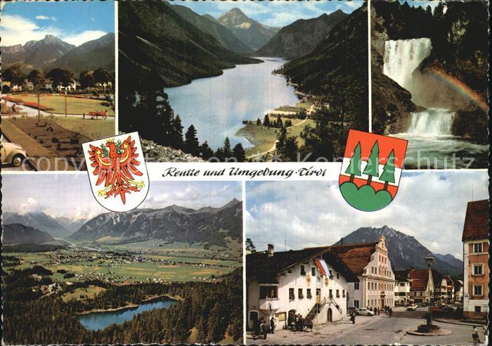 Reutte Tirol Teilansichten Wasserfall Panorama Strassenmotiv