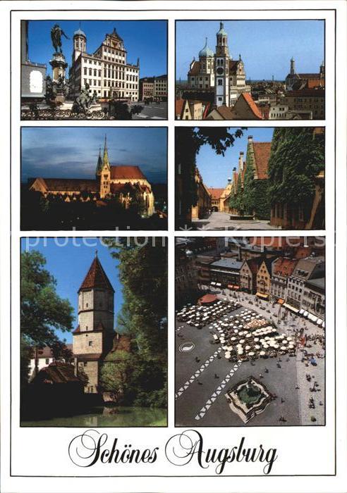 Augsburg Rathaus Perlachturm Schaezler Palais St Ulrich Fuggerei Jakobertor Rath