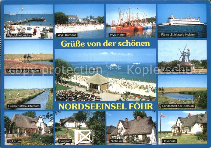 Insel Foehr Wyk Mittelbruecke Kurhaus Hafen Faehre Schleswig Holstein Utersum La
