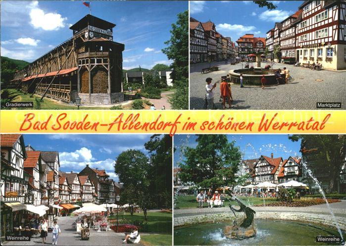 Bad Sooden-Allendorf Gradierwerk Marktplatz Weinreihe Brunnen