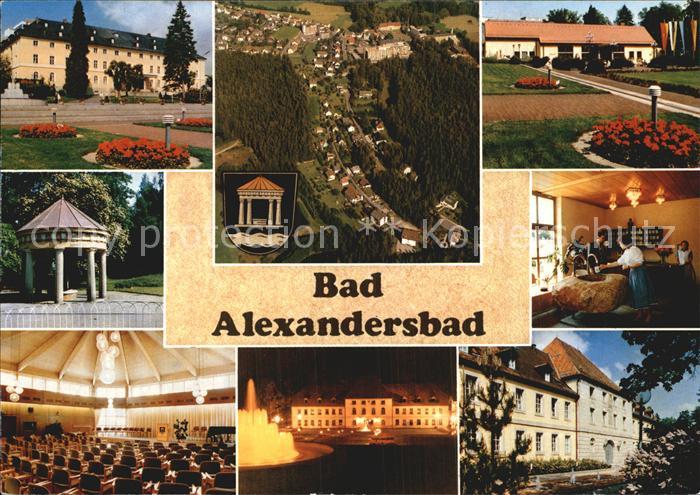 Bad Alexandersbad Kurhaus Fliegeraufnahme Park Pavillon Trinkbrunnen Konzertsaal