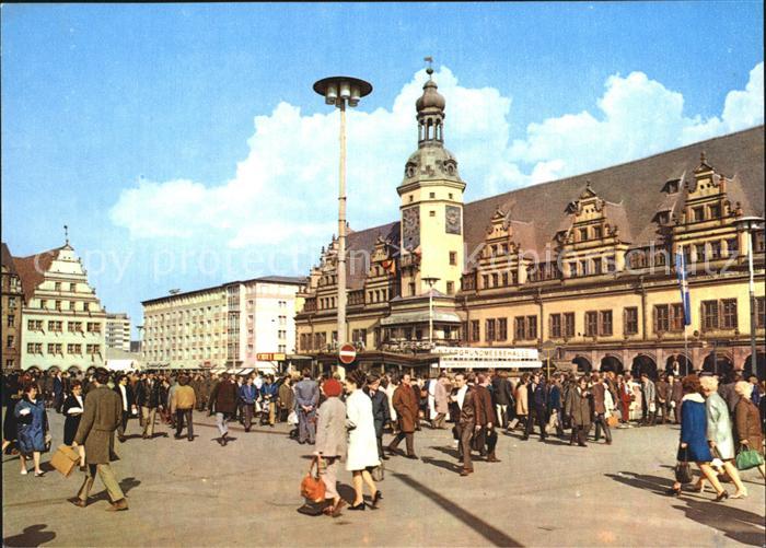 LEIPZIG Sachsen Altes Rathaus und alte Waage am Markt