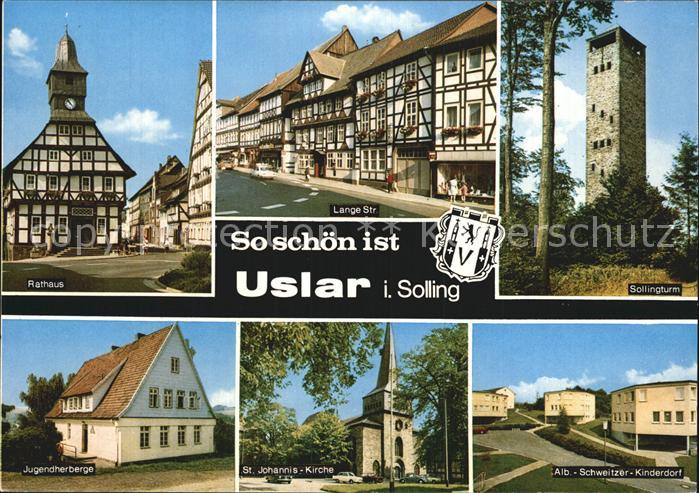 Uslar Solling Rathaus Lange Str Sollingturm Jugendherberge St Johannis Kirche Al