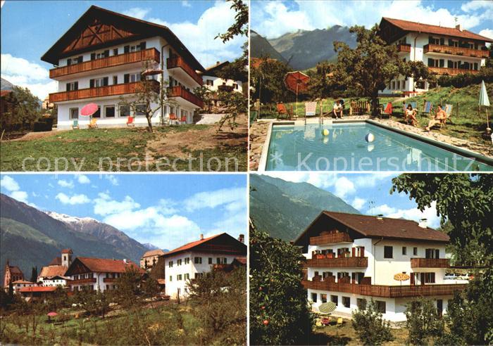 Schenna Meran Pension Garni Walchhof und Katnau Schwimmbad
