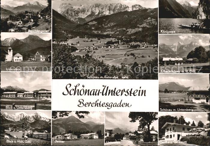 Schoenau Berchtesgaden mit Reiteralpe Koenigsee Oberschoenau Unterstein Untersbe