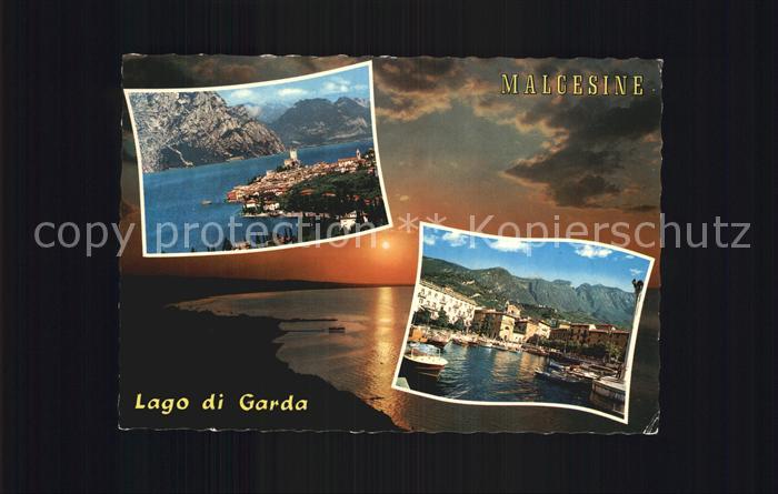 Malcesine Lago di Garda Panorama Hafen