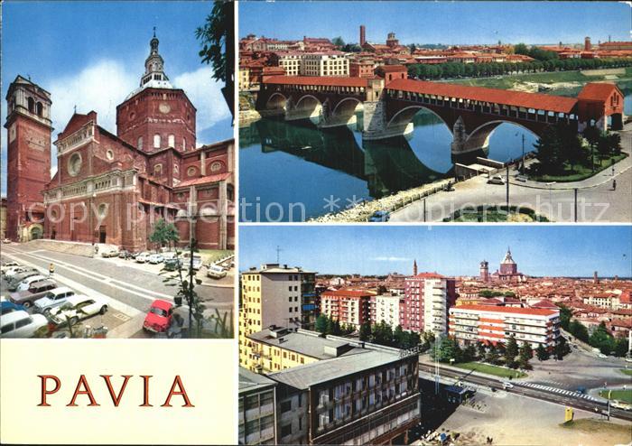 Pavia Palazzo Bruecke Teilansicht