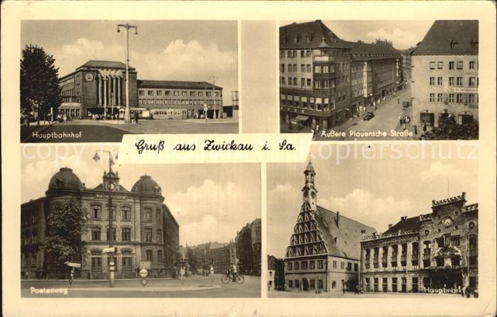 Zwickau Sachsen Hauptbahnhof Poetenweg Plauensche Strasse