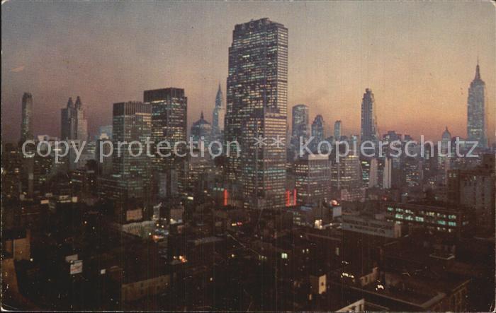New York City Mid Town Manhattan showing Rockeffeler Center Empire State Buildin