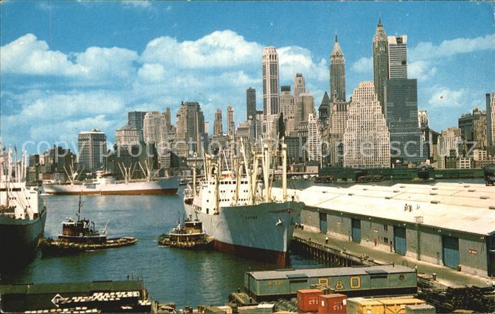 Manhattan New York Lower Manhattan Skyline East River