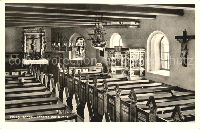 Hallig Hooge Inneres der Kirche