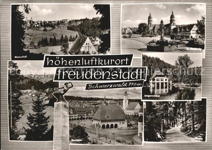FREUDENSTADT BW Baerenschloss Teilansicht Marktplatz Evangelische Stadtkirche La