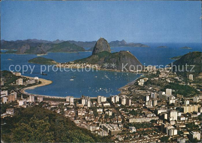 Rio de Janeiro Panorama der Bucht von Botafogo und Zuckerhut