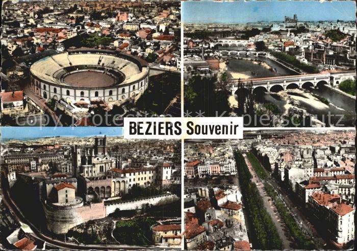 Beziers Kolosseum Fliegeraufnahme Burg Strasse