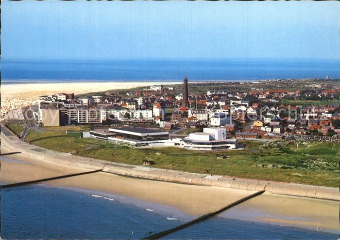 BORKUM Nordseebad Niedersachsen Fliegeraufnahme Kurhaus Meerwasserwellenbad Leuc