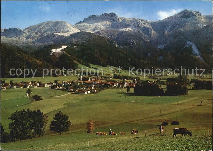 Aschau Chiemgau Teilansicht mit Kampenwand