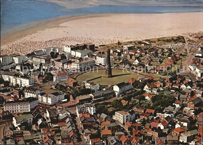BORKUM Nordseebad Niedersachsen Fliegeraufnahme Leuchtturm