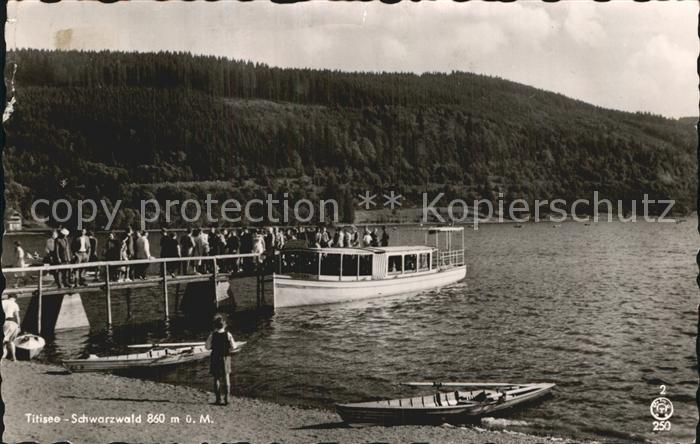 TITISEE Schwarzwald BW Bootsanlegesteg Ausflugsschiff