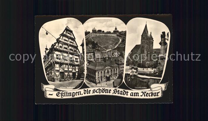 Esslingen Neckar Altes Rathaus Die Burg Stadtkirche