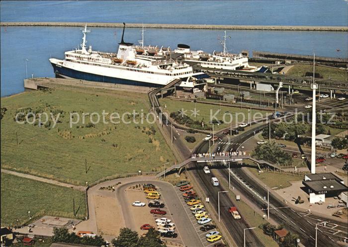 Puttgarden Faehrbahnhof Fehmarn Kai Fliegeraufnahme