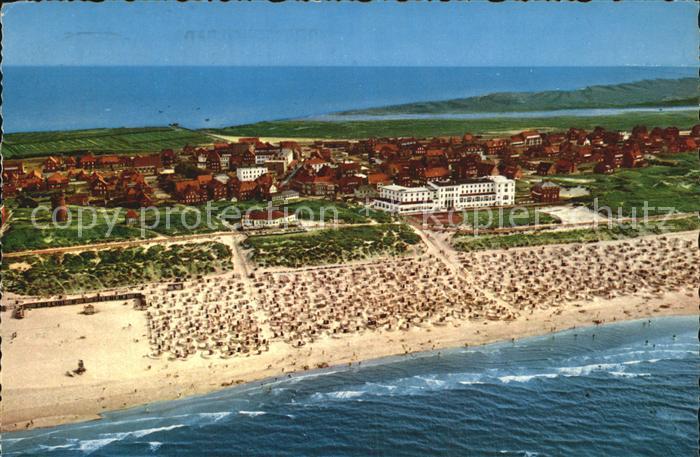 Juist Nordseebad Strand Fliegeraufnahme