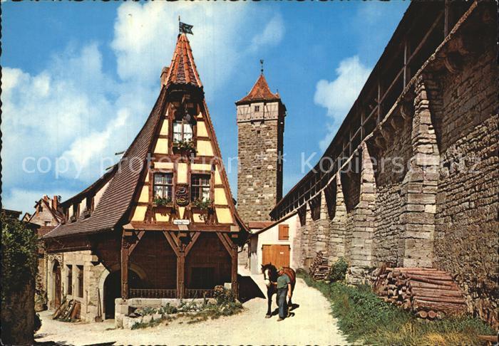 Rothenburg Tauber Alte Schmiede an der Schutt