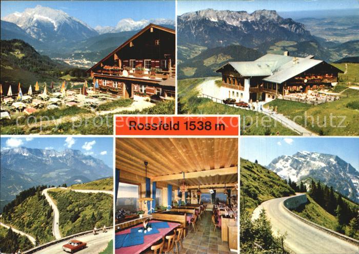 BERCHTESGADEN Bayern Rossfeld Huette Terrasse Gastraum Serpentinen